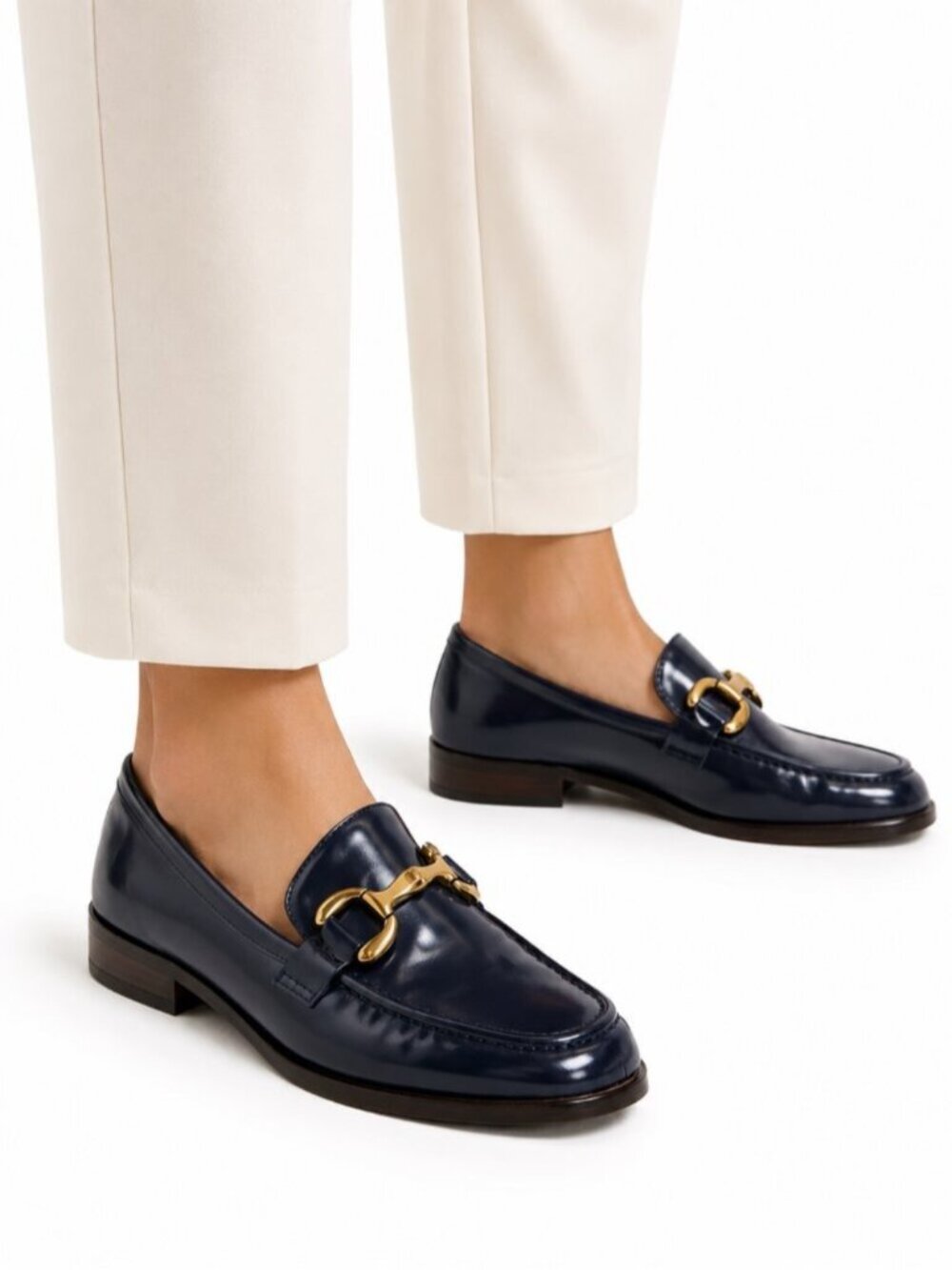 BIBI LOU Zagreb Dark Navy Blue Loafers Shoes